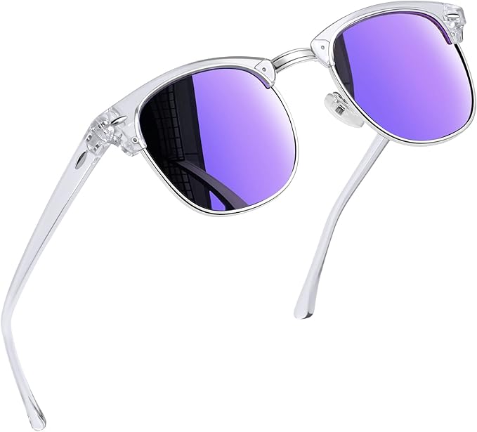 Gafas de Sol Hombre y Mujer Medio Marco Cuadradas Clásicas
