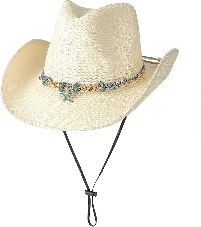 Sombrero de paja de vaquero clásico estilo occidental