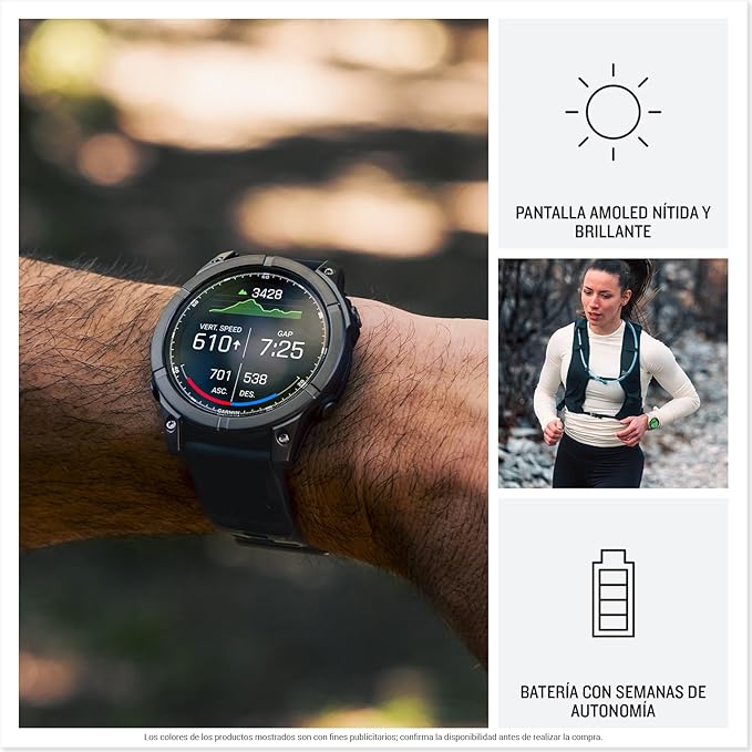 Reloj de Alto Rendimiento GPS Multideporte con Pantalla táctil AMOLED