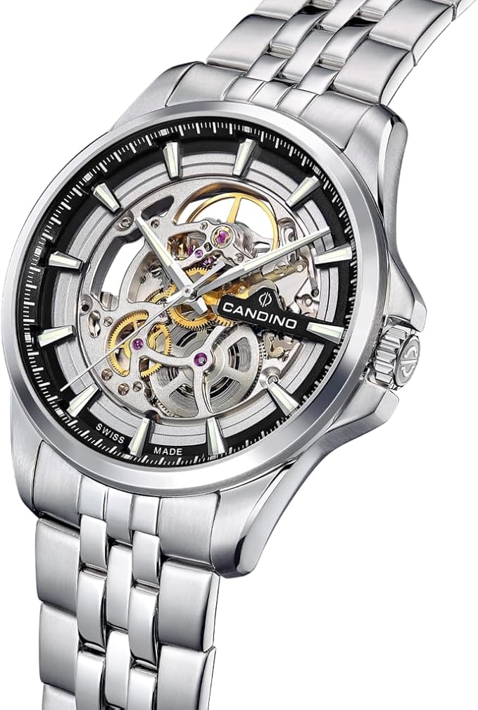 Reloj Automático Hombre de Acero Inoxidable 316l Plateado 