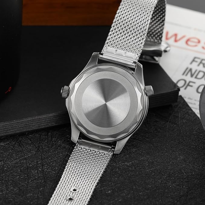 Reloj de Pulsera con Cristal de Zafiro Abovedado Resistente al Agua