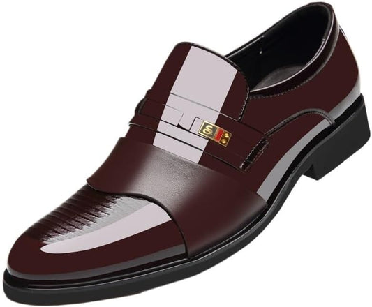 Zapato clásico de Moda for Hombre, Zapato de Cuero con Punta Estrecha