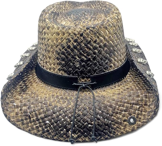 Sombrero de vaquero unisex de paja Gotham, talla única