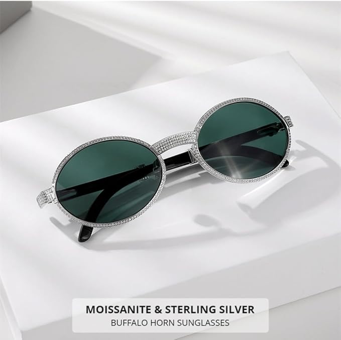 Gafas de diamantes plateados, gafas de sol para hombre y mujer