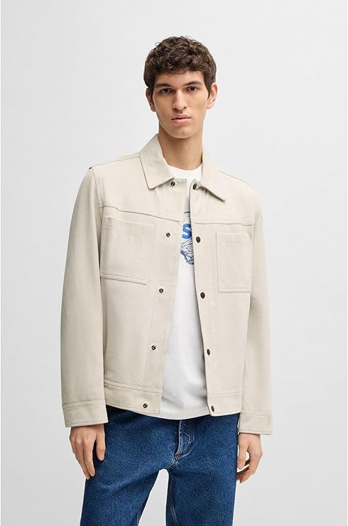 Chaqueta de cuero Hombre color blanco