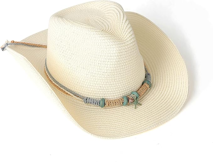 Sombrero de paja de vaquero clásico estilo occidental