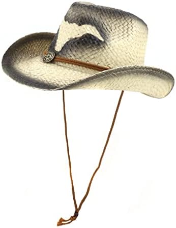 Sombrero de Vaquero Occidental Sombrero de Paja Hombres