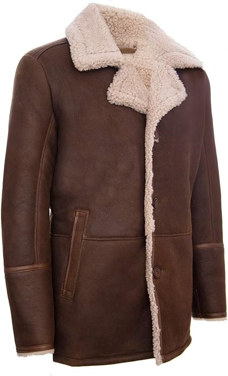 Chaqueta Cromby Autentico Cuero Real Forro Clásica Marrónt