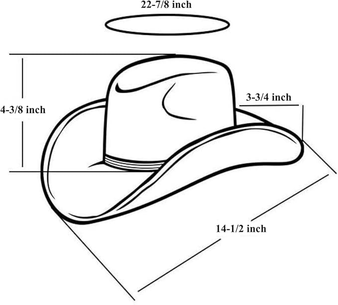 Sombrero vaquero de paja para hombre y mujer