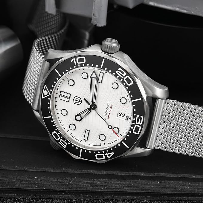 Reloj de Pulsera con Cristal de Zafiro Abovedado Resistente al Agua