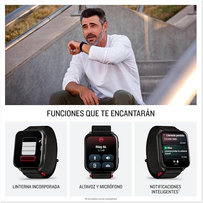 Smartwatch Premium con GPS, Pantalla AMOLED de 2'', &nbsp;Bienestar 24/7