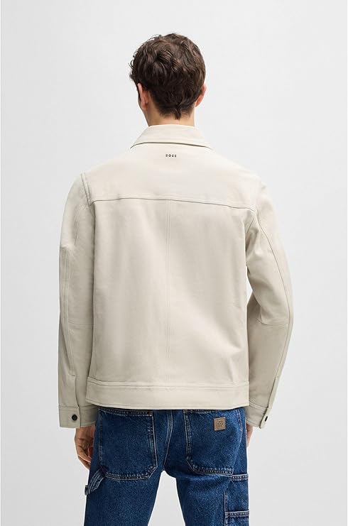 Chaqueta de cuero Hombre color blanco