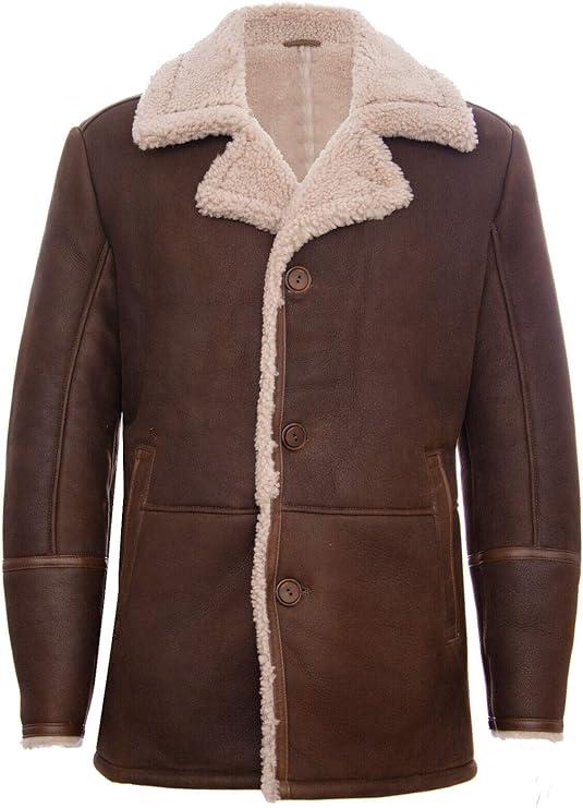 Chaqueta Cromby Autentico Cuero Real Forro Clásica Marrónt