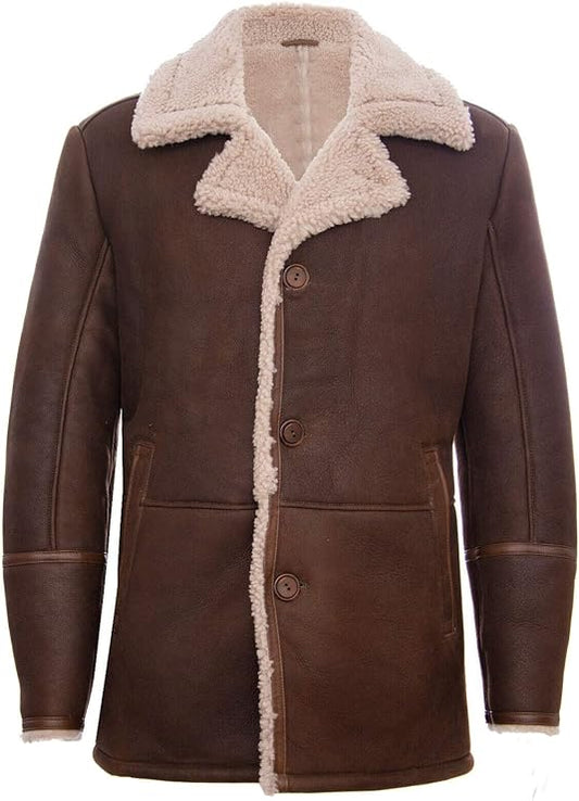 Chaqueta Cromby Autentico Cuero Real Forro Clásica Marrónt