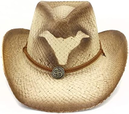 Sombrero de Vaquero Occidental Sombrero de Paja Hombres