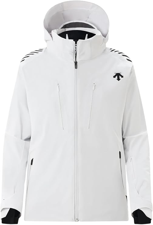 Chaqueta de esquí con capucha blanca máxima comodidad