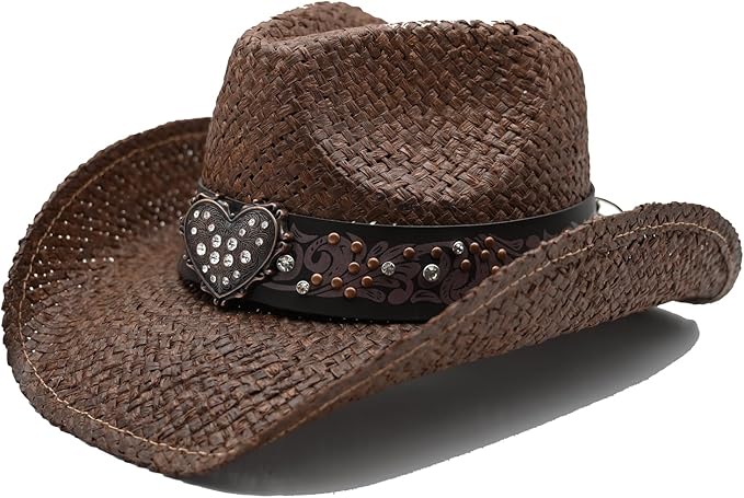 Sombrero vaquero de paja para hombre y mujer