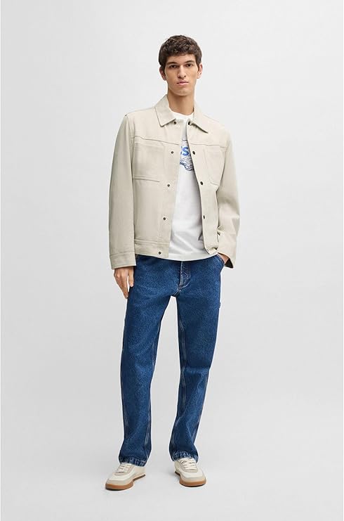 Chaqueta de cuero Hombre color blanco
