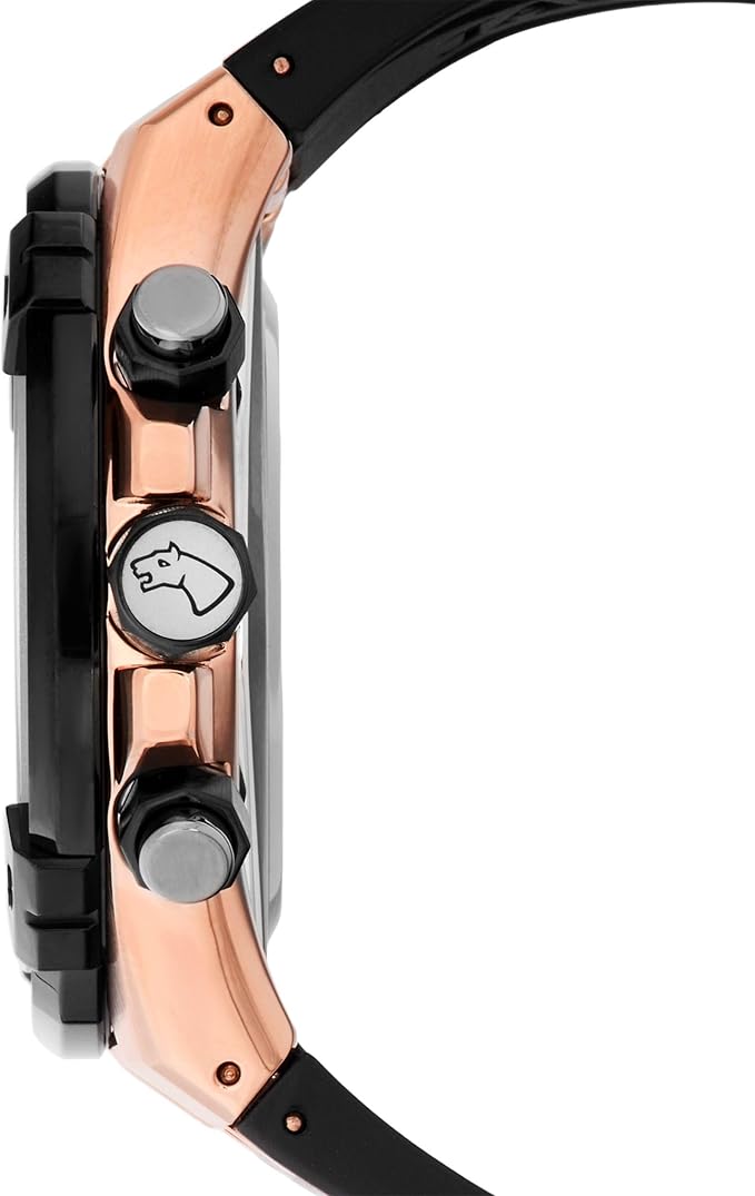 Reloj Hombre Analógico de Caucho Negro&nbsp;