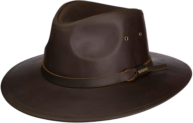 Sombrero de Piel Glencross Buffalo Hombre - con Banda Otoño Verano Primavera