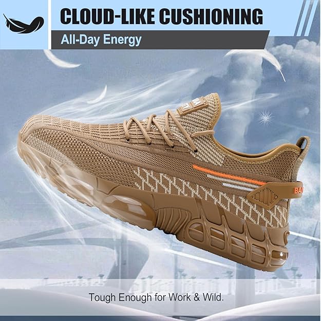 Zapato de tenis, zapatos de seguridad, cómodos tenis con puntera de acero
