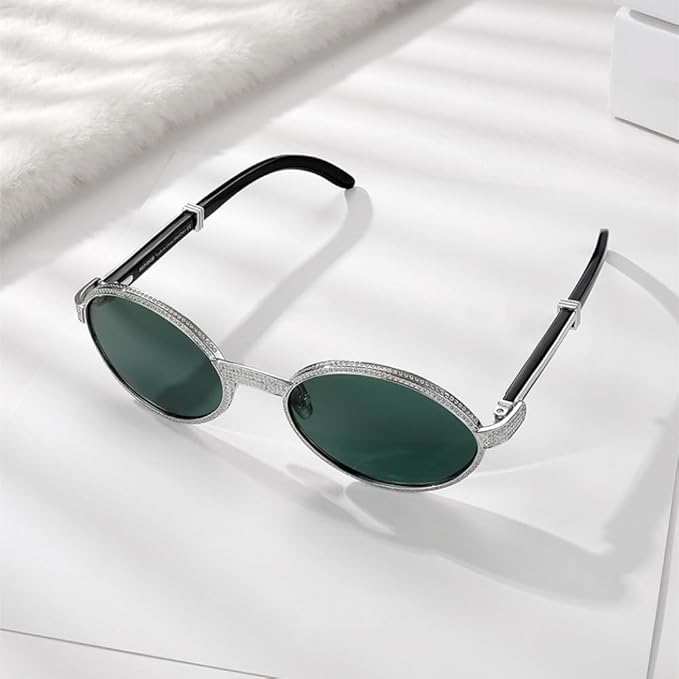 Gafas de diamantes plateados, gafas de sol para hombre y mujer