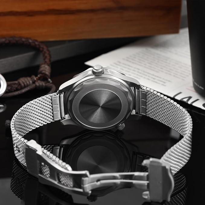 Reloj de Pulsera con Cristal de Zafiro Abovedado Resistente al Agua