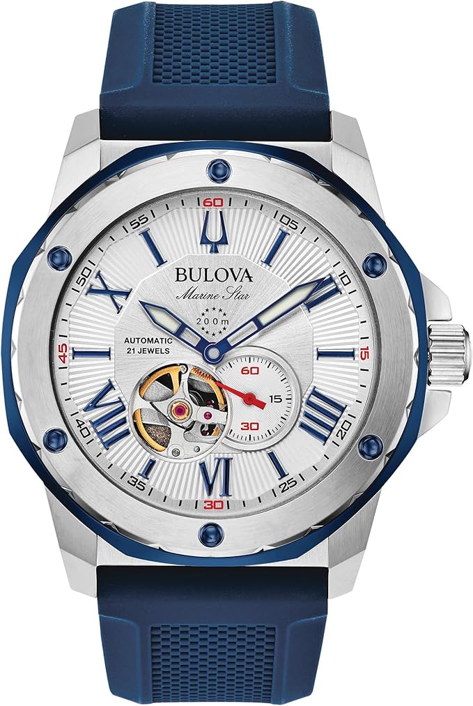 Reloj automático con correa de silicona de 3 manecillas para hombre, luminoso, 200 m