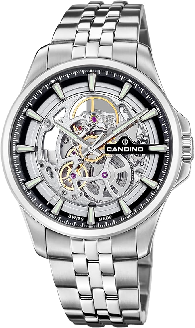 Reloj Automático Hombre de Acero Inoxidable 316l Plateado&nbsp;