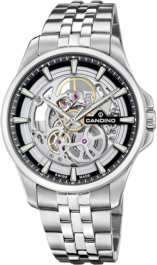 Reloj Automático Hombre de Acero Inoxidable 316l Plateado&nbsp;