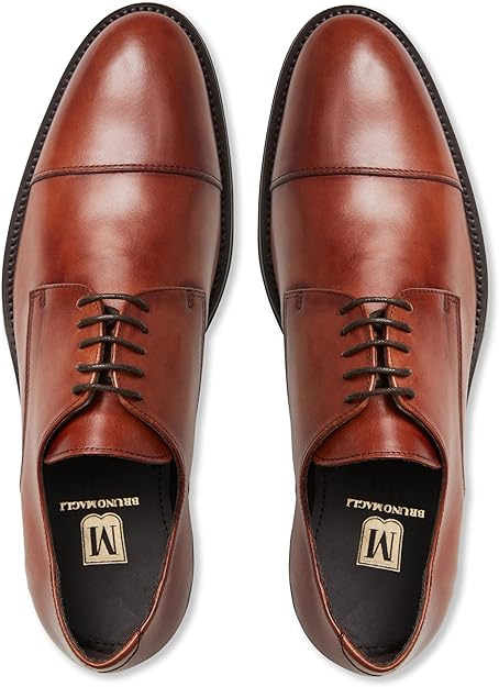 Zapato de piel de lujo para hombre, puntera de almendra