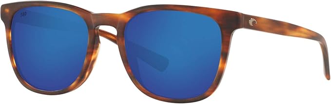 Gafas de sol cuadradas para hombre, color tortuga mate/Azul