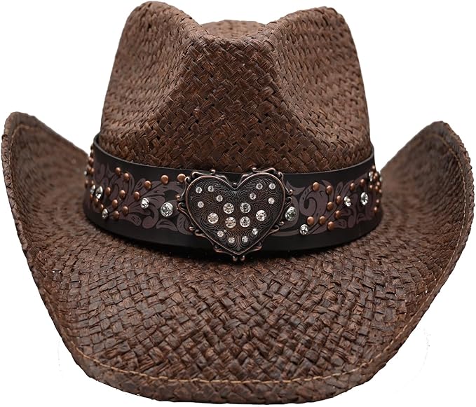Sombrero vaquero de paja para hombre y mujer