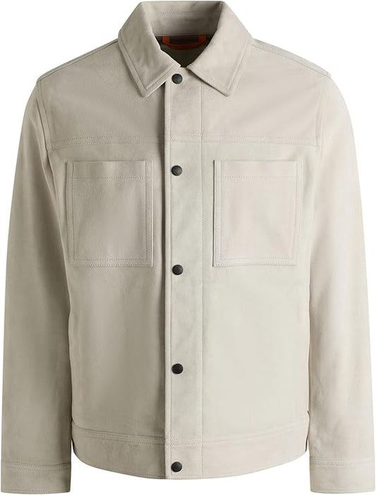 Chaqueta de cuero Hombre color blanco