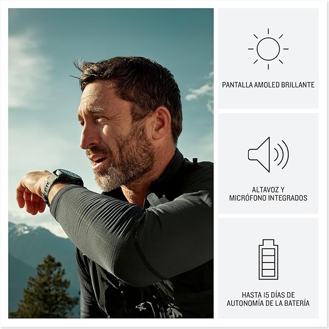 Reloj de Alto Rendimiento GPS Multideporte con Pantalla táctil AMOLED