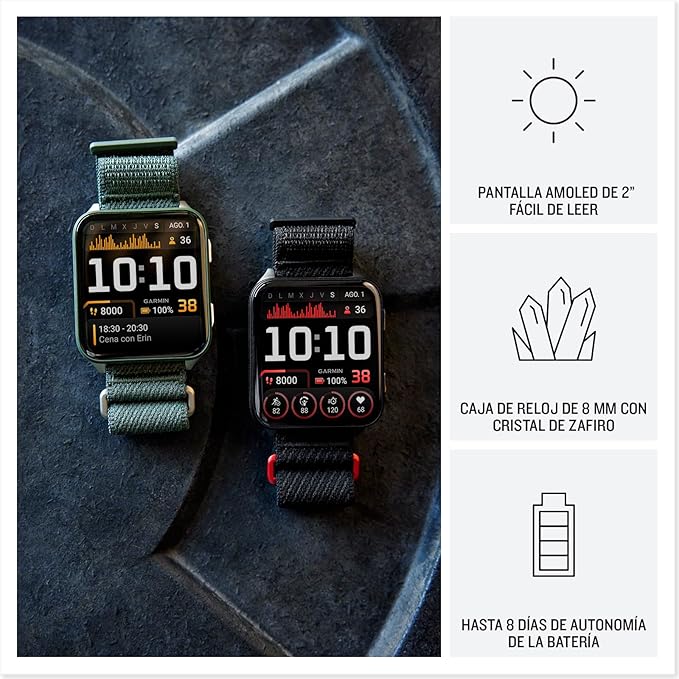 Smartwatch Premium con GPS, Pantalla AMOLED de 2'', &nbsp;Bienestar 24/7