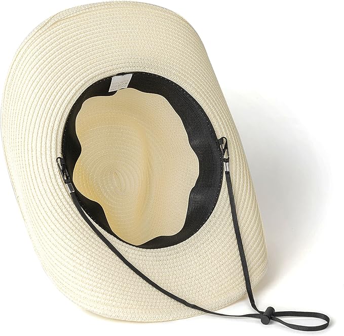 Sombrero de paja de vaquero clásico estilo occidental