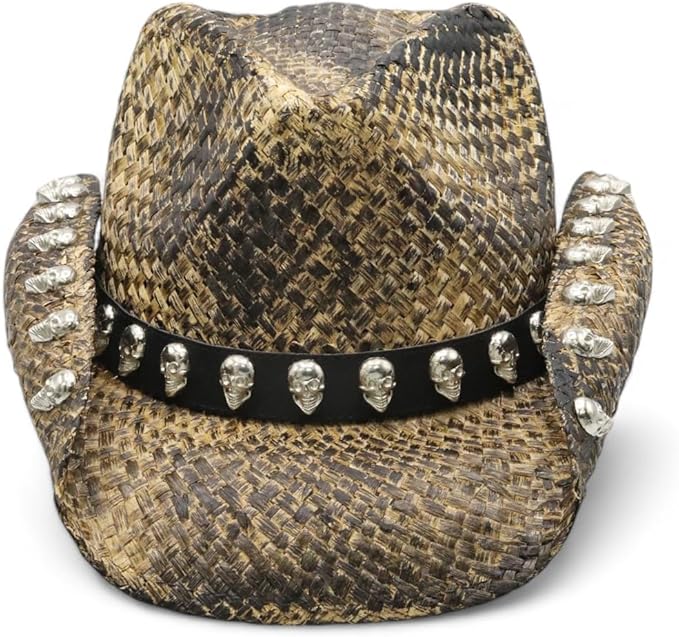 Sombrero de vaquero unisex de paja Gotham, talla única