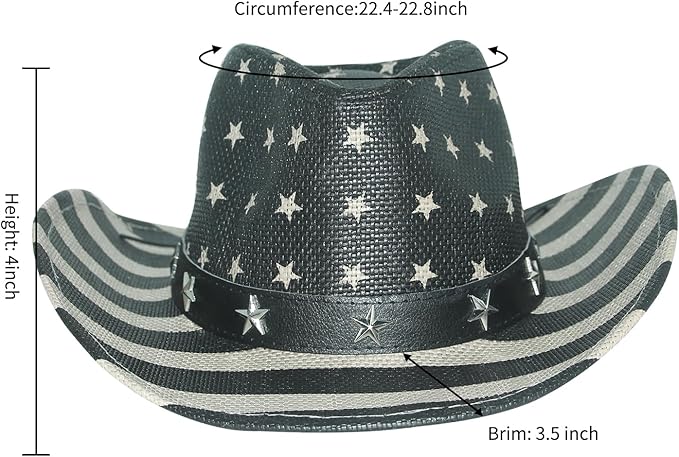 Sombrero de vaquero de la bandera americana
