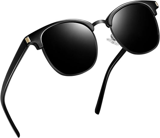 Gafas de Sol Hombre y Mujer Medio Marco Cuadradas Clásicas