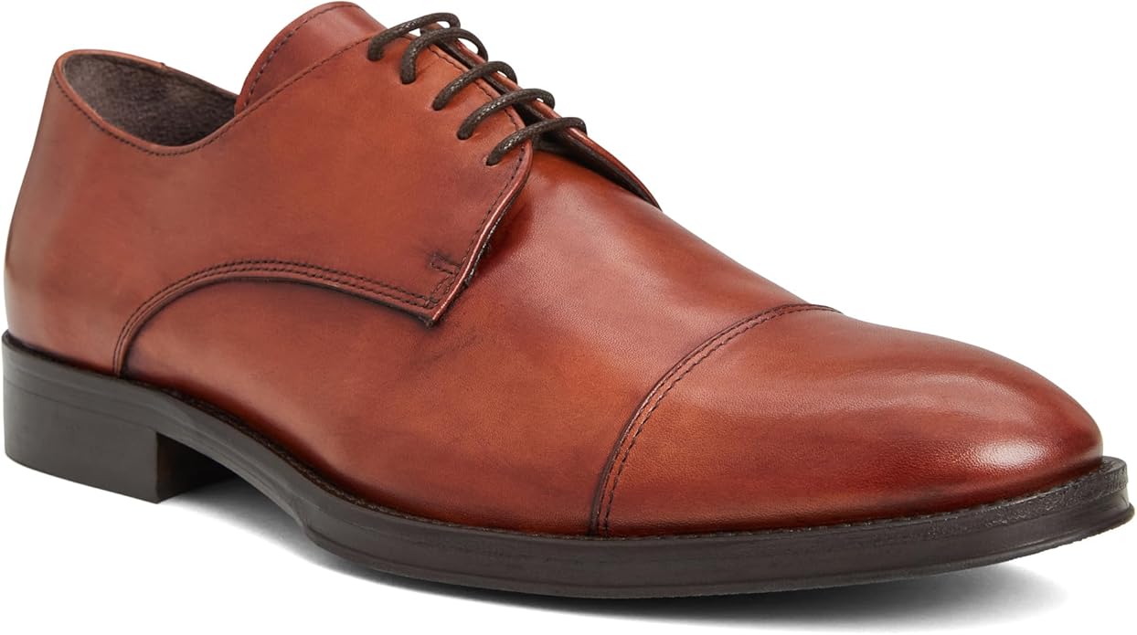 Zapato de piel de lujo para hombre, puntera de almendra