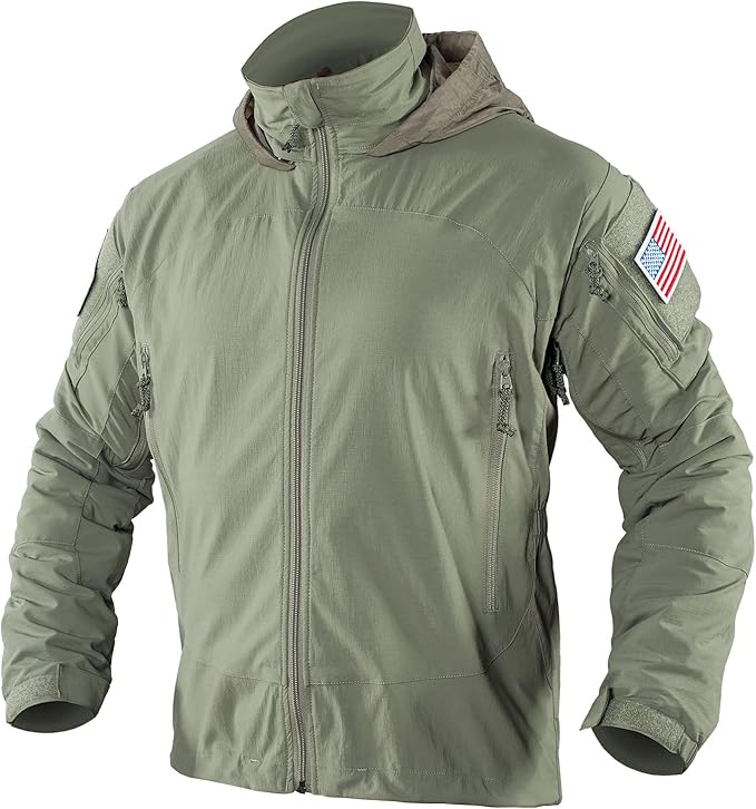 Chaqueta táctica, de tejido softshell, ligeras, de nailon resistente, PCU LVL5