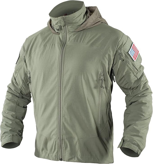 Chaqueta táctica, de tejido softshell, ligeras, de nailon resistente, PCU LVL5