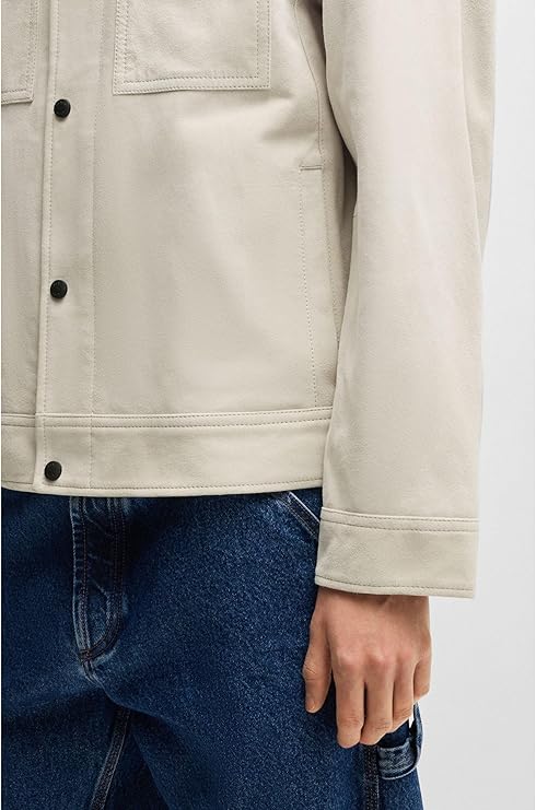Chaqueta de cuero Hombre color blanco