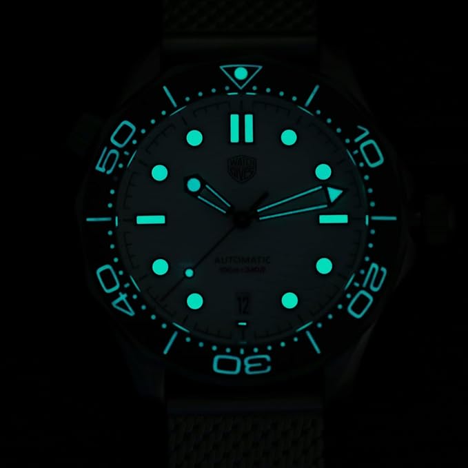 Reloj de Pulsera con Cristal de Zafiro Abovedado Resistente al Agua