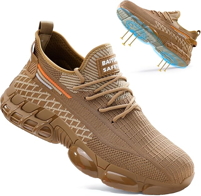 Zapato de tenis, zapatos de seguridad, cómodos tenis con puntera de acero